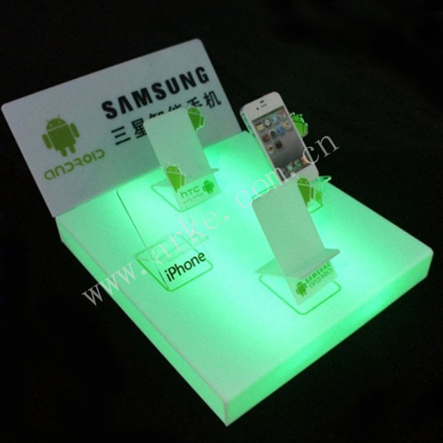 Luminous cell phone rack